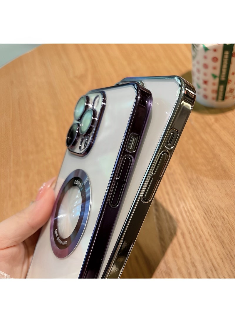 REOCLE - Compatible with iPhone 13 14 Pro Max Case with Camera Lens Protector Soft Clear Back Cover Luxury for iPhone 13 14 Pro Max Plus Phone Cases - Image 1