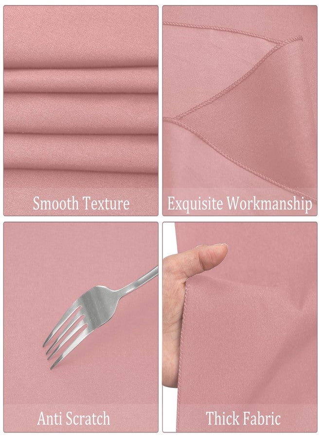 Fivenl 8 Pack Premium Round Tablecloth 90 Inch Round Table Covers Bulk Washable Polyester Fabric Round Table Clothes for Wedding Party Reception Banquet Buffet Restaurant (Dusty Rose, 90 Inch) - Image 3
