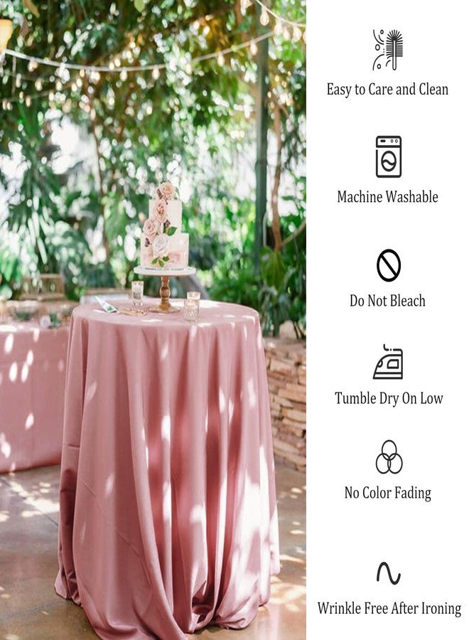 Fivenl 8 Pack Premium Round Tablecloth 90 Inch Round Table Covers Bulk Washable Polyester Fabric Round Table Clothes for Wedding Party Reception Banquet Buffet Restaurant (Dusty Rose, 90 Inch) - Image 5