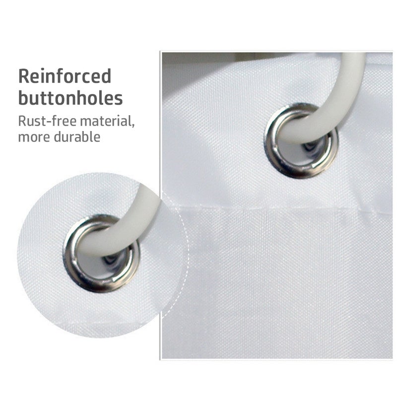 1pc Waterproof Shower Curtain Partition Bathroom Proof Bath Curtains Monochrome Polyester Cloth Bathroom Accessories - Image 5