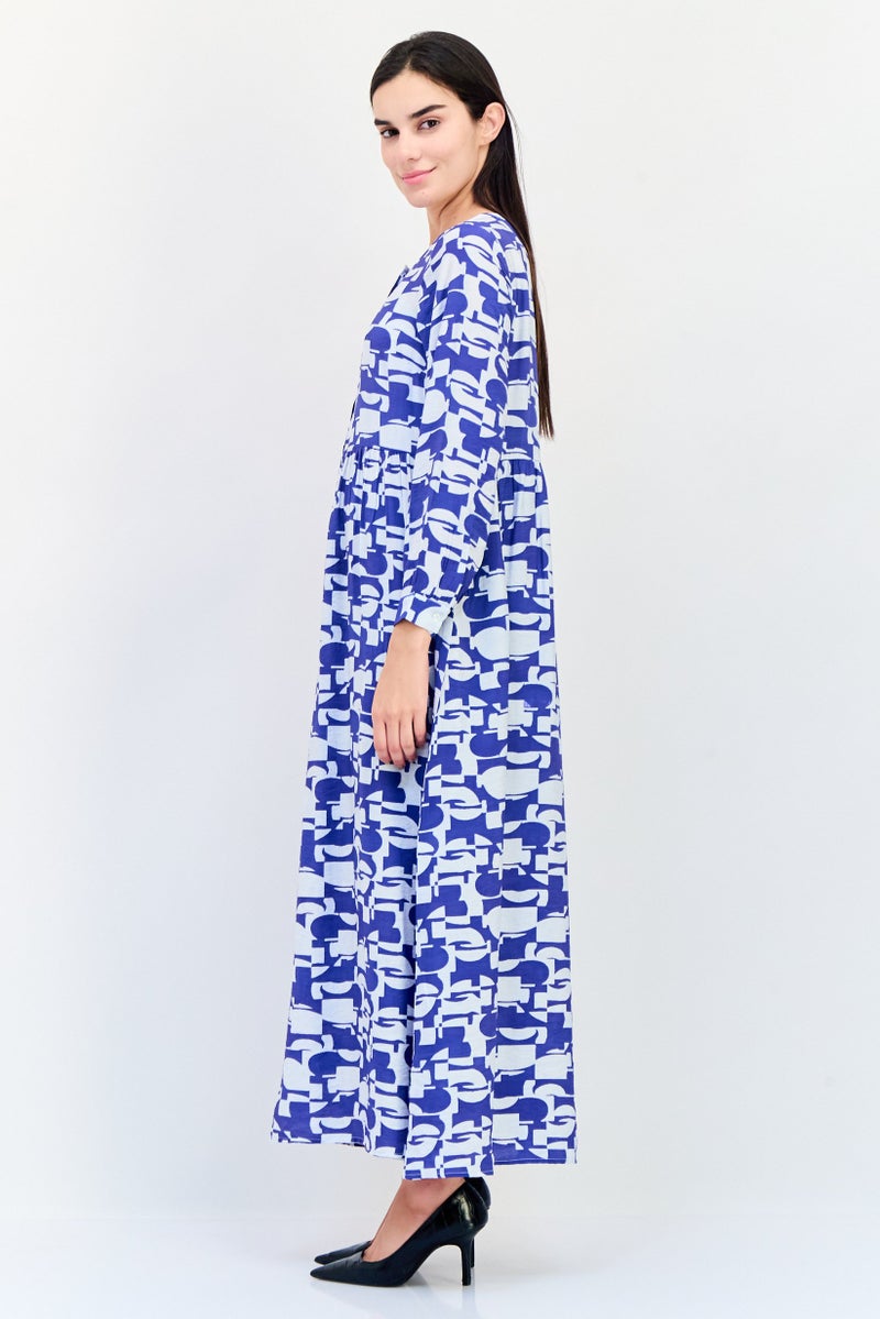 bebe Women Allover Print Midi Dress, Multicolor - Image 3