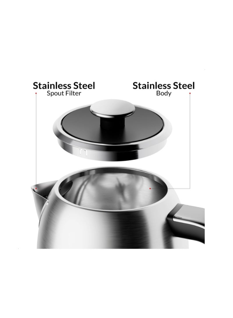 Feller Germany, Retro Style 1.7L Kettle with Thermometer, 2200 W, Stainless Steel Body, STRIX Controller, Dry Boil & Automatic Switch-Off, EK200, 2Y Guarantee-UAE Version - Image 2