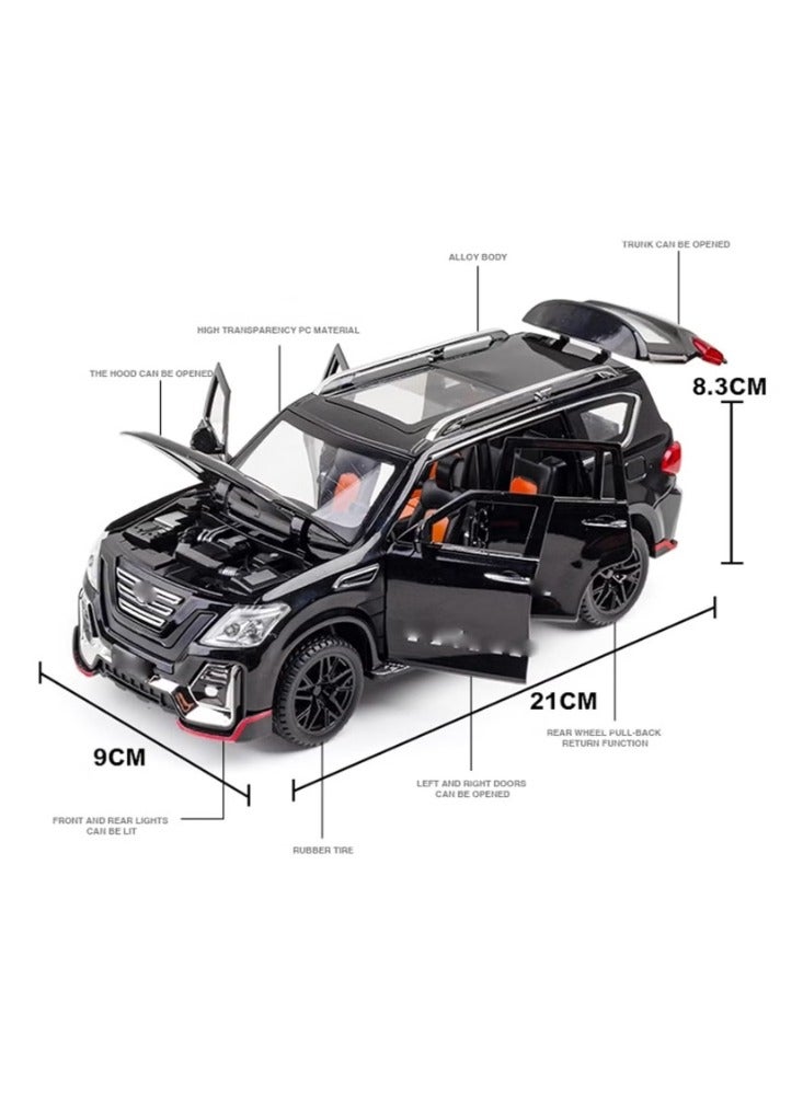 ISSAN For PATROL SUV Alloy Diecasts Model Car Sound And Light Simulation Toy Vehicles Gift Collection Souvenir Gray - Image 2