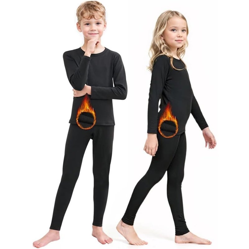 thermal underwear set for winter outdoor activities, fleece interior polyester blend, gray and navy, ultra-warm base layer with snug fit and moisture-wicking - Image 1