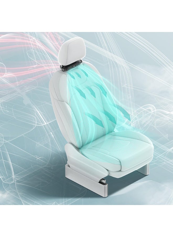 سکیلو مروحة تبريد سيارة   تعمل بمنفذ USB - مروحة تبريد مسند رأس السيارة المحمولة القابلة للتعديل بثلاث سرعات، مروحة كهربائية مريحة لتدوير الهواء لجميع أنواع المركبات  - Image 3