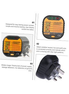 SYOSI SYOSI Outlet Tester, Electric Socket Tester, 220-250V Circuit Polarity Voltage Detector, UK Plug Circuit Tester, Socket Safety Plug Breaker, Outlet Line Ground Zero Detector  - Image 5