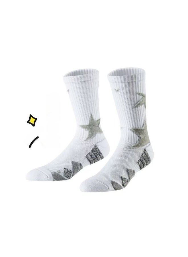 KUYING Fashion Anti Slip Breathable Sports Socks Four Piece Set 