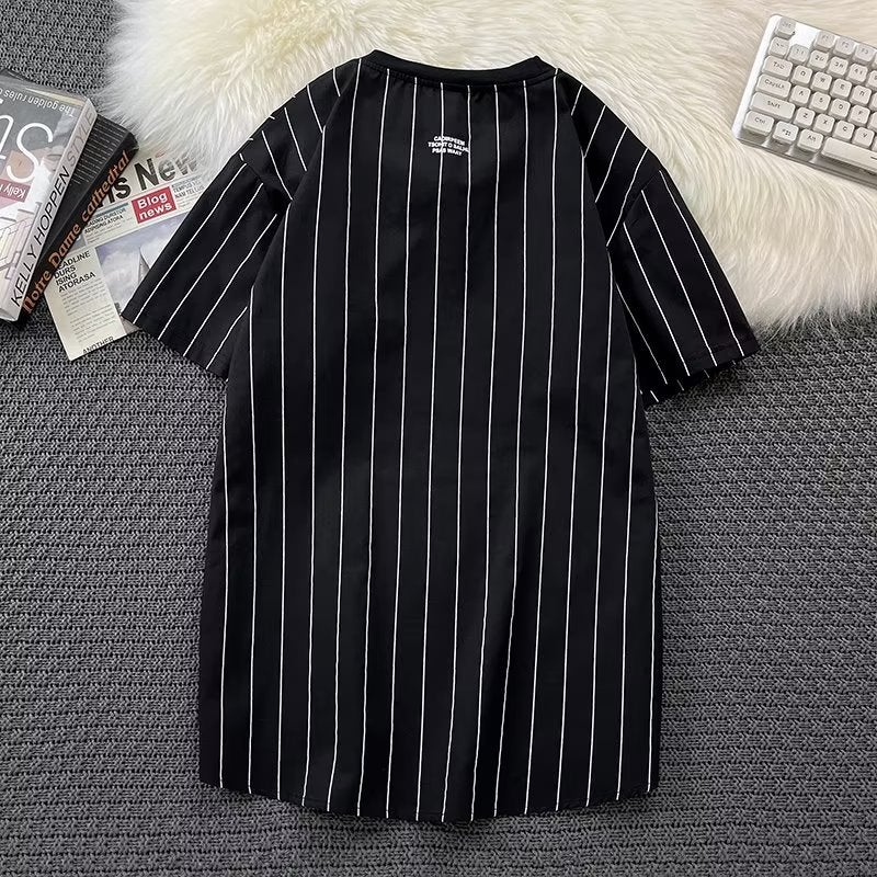 2023 New Summer Men'S Short-Sleeved Round Neck Short-Sleeved Trendy T-Shirt Youth Slim-Fit Handsome Men'S Half-Sleeved Men - Image 3