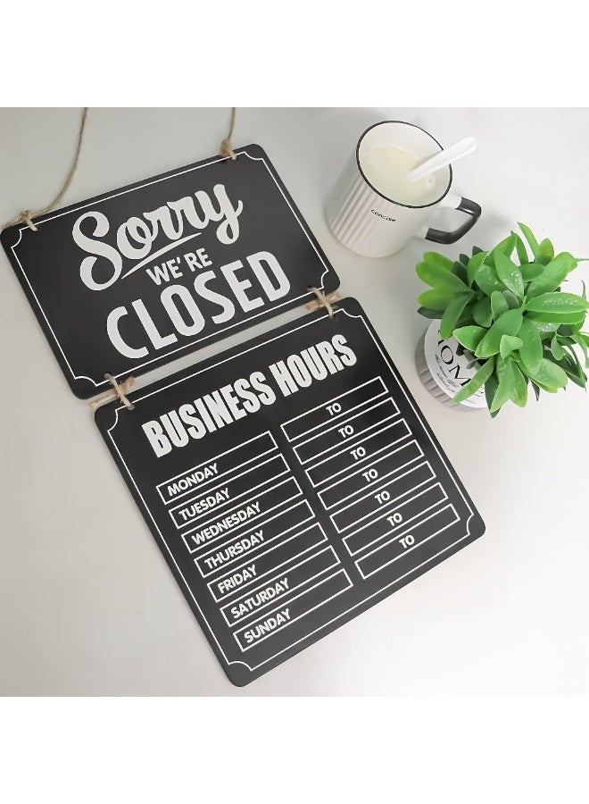 TrustMate Wooden Open/Closed Sign – Double Sided Business Door Sign, Display Operating Hours, Suitable for Restaurants, Shops, Cafés, Malls – 60×25cm - Image 4