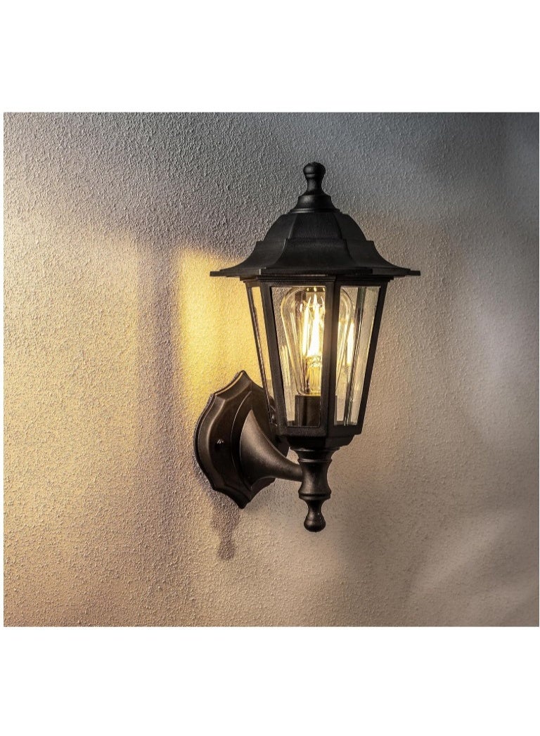 ALMIFTAH Vintage Outdoor Wall Light – Waterproof Wall Lantern Sconce with Clear Glass Shade, E27 Bulb Holder, Rust-Resistant Aluminum Fixture for Garden, Porch, Balcony & Entrance Lighting - Image 1