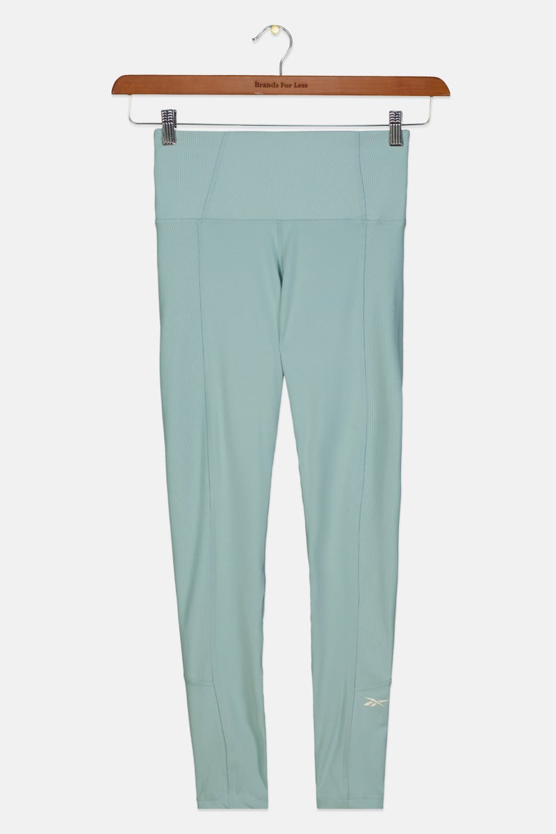 Reebok Kids Girl Sportswear Fit Training Leggings, Sage Green - Image 1