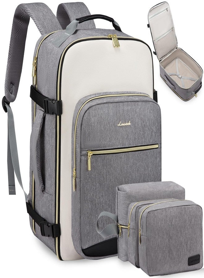 LOVEVOOK Large Travel Backpack for Women & Men, Carry on Backpack Airline Approved, TSA Personal Item Travel Bag fits 17" Laptop, 40L Waterproof Travel Essentials Sports Backpack with 3 Packing Cubes, - Image 1