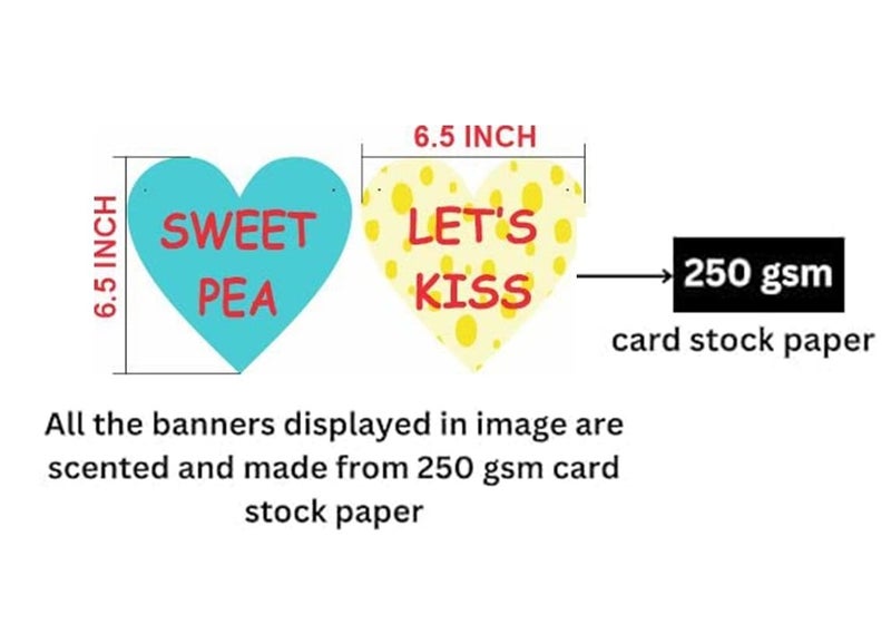 HK balloons Happy Birthday Banner Decoration For Boys, Girls, Boyfriend, Girlfriend, (Heart Love Gralands - Pack Of 5) - Image 3