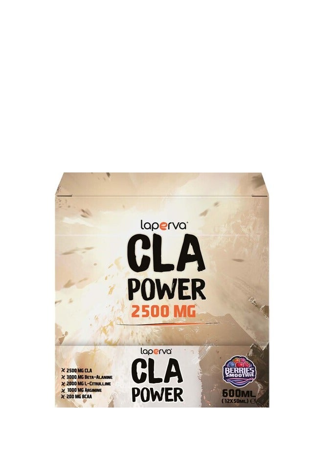 لابيرفا عصير التوت باور من CLA 2500 مجم، 50 مل × 12 أمبولة - Tonalin CLA، بيتا ألانين، إل سيترولين، BCAA، تورين، فيتامينات، صنع في إسبانيا