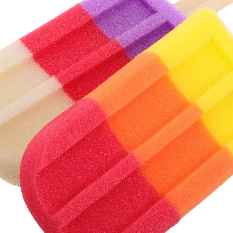 Soft Loofah Bath Sponges Set 2 Pcs Colorful Ice Cream Shape For Wet Dry Use - Image 4