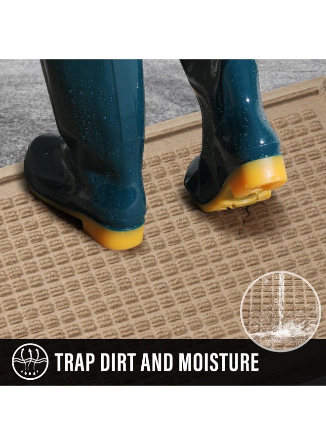 HIYARD Boot Tray, Heavy Duty Waterproof Shoe Drying Mat, Non-Slip Entryway Tray for Muddy Boots, Indoor Outdoor Use, 15x30 inches, Beige - Image 5
