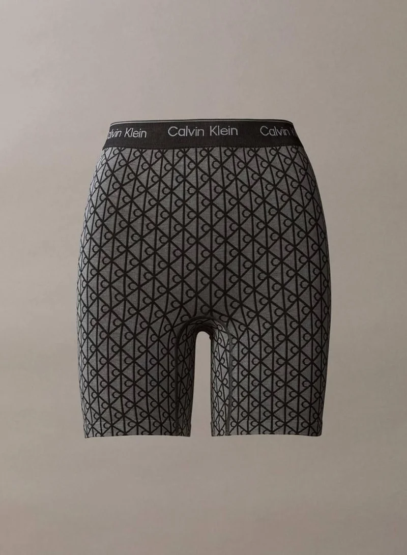 Calvin Klein SEAMLESS EMBLEM PALE LIQUID GREY Shapewear Shorts - Icon for Women | Best Price UAE