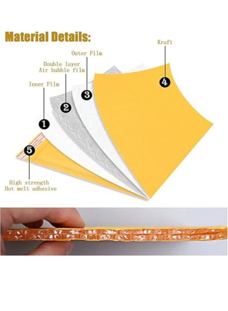 Terabyte Bubble Envelopes Bags 240MM X 340MM (10 INCH-14 INCH) Kraft Paper Bubble Envelopes Bags Padded Mailers Shipping Envelopes Self Seal for Packaging 25pcs - Image 3