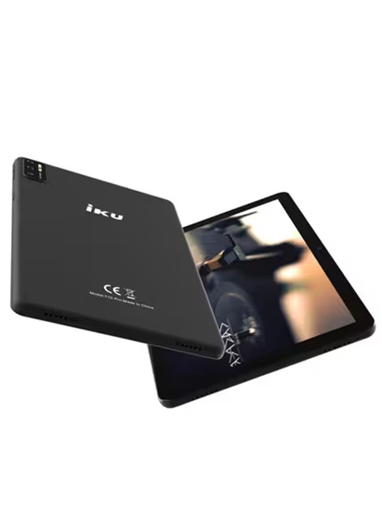 IKU T10 Pro Tablet Dual SIM, 10.1 Inch, 64GB, 4GB RAM, 4G LTE - Black  - Image 2
