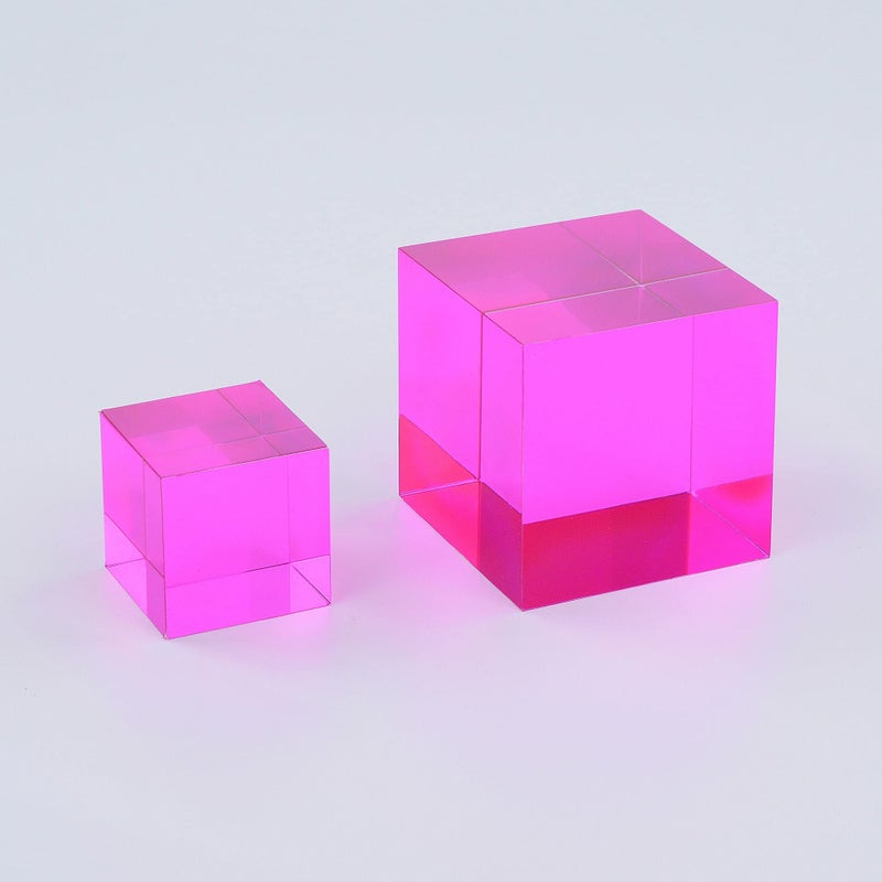 CMY Cubes The M Cube (30mm) - Magenta Hue Cube - Optical Color Cube - Diamond Polished - Teaches Subtractive Color Mixing - Educational, Scientific, Physics & Kinetic Art Desk Object - Image 3