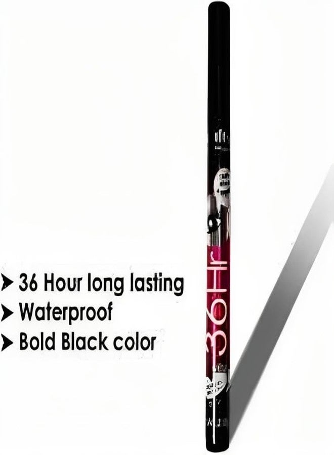winble 36H Waterproof Precision Liquid & Pencil Eyeliner Combo � Long-Lasting, Smudge-Proof (Pack of 5, Deep Black, Matte & Shimmery Finish) - Image 5
