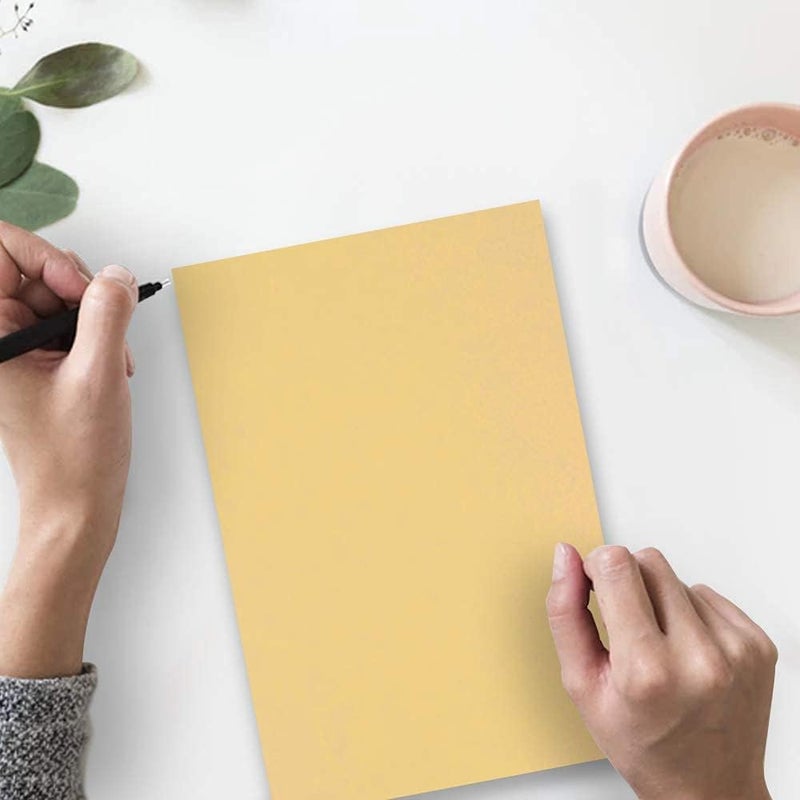 JAM Paper Parchment 24lb Paper - 90 gsm - 8.5 x 11 - Antique Gold Recycled - 50 Sheets/Pack - Image 3