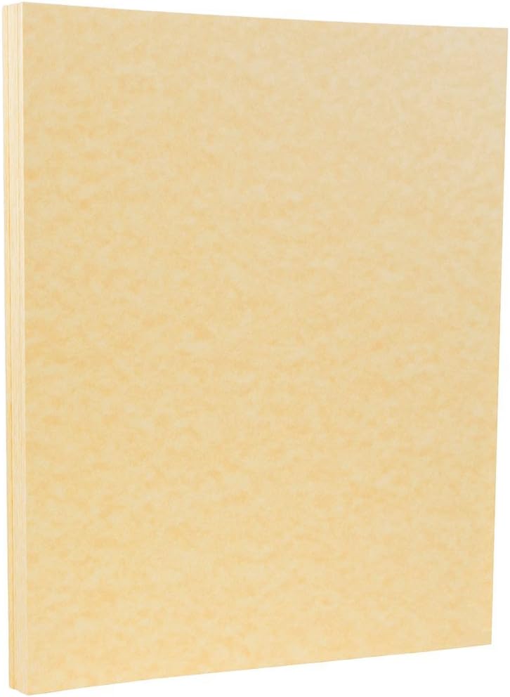 JAM Paper Parchment 24lb Paper - 90 gsm - 8.5 x 11 - Antique Gold Recycled - 50 Sheets/Pack - Image 2