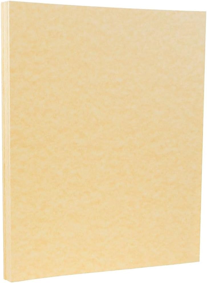 JAM Paper Parchment 24lb Paper - 90 gsm - 8.5 x 11 - Antique Gold Recycled - 50 Sheets/Pack - Image 4