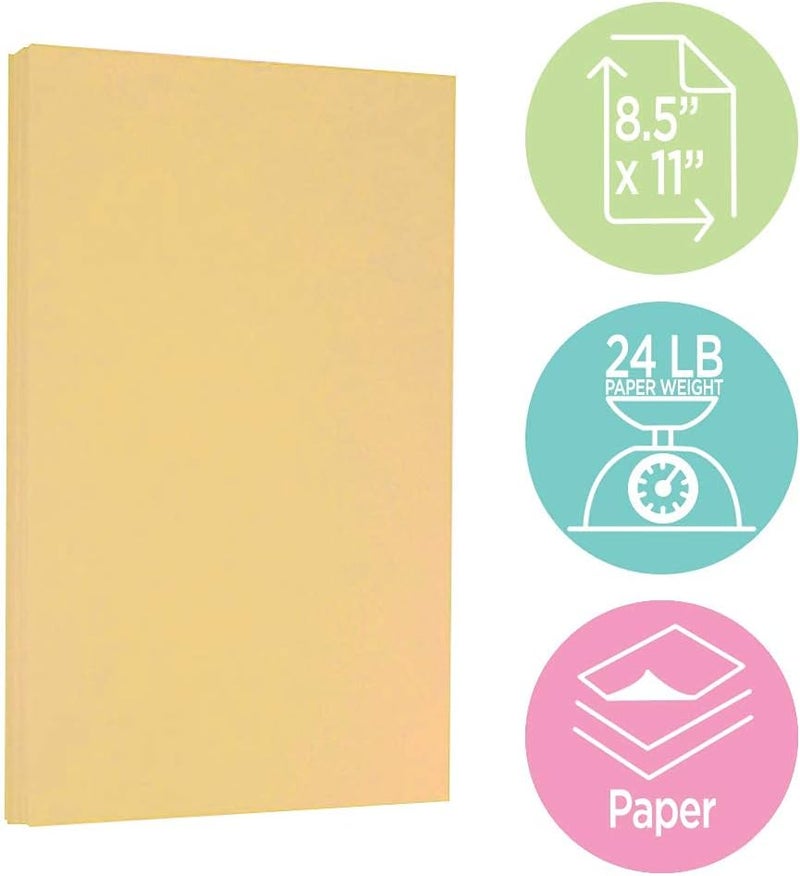 JAM Paper Parchment 24lb Paper - 90 gsm - 8.5 x 11 - Antique Gold Recycled - 50 Sheets/Pack - Image 5