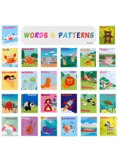 Mini Tudou Mini Tudou 26 PCS Baby Soft Alphabet Cards, ABC Learning Flash Cards with Storage Bag, Washable Soft Letter Early Educational Toy for Babies Infants Toddlers Boys and Girls 0 1 2 3 Years Old  - Image 2
