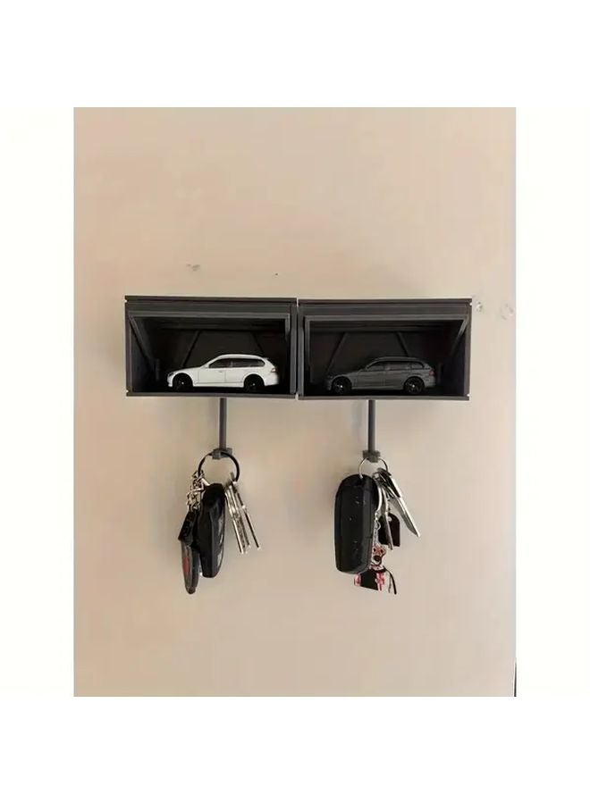 1pc Light Grey Fantasy Key Holder Wall Mounted Key Storage Box Durable Plastic Key Organizer - Image 5
