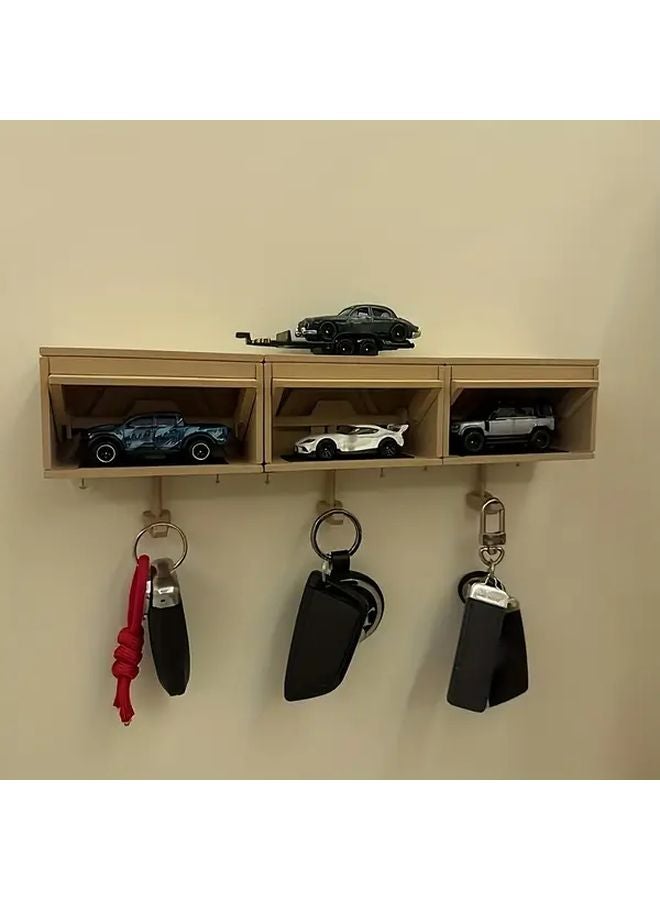 1pc Light Grey Fantasy Key Holder Wall Mounted Key Storage Box Durable Plastic Key Organizer - Image 3