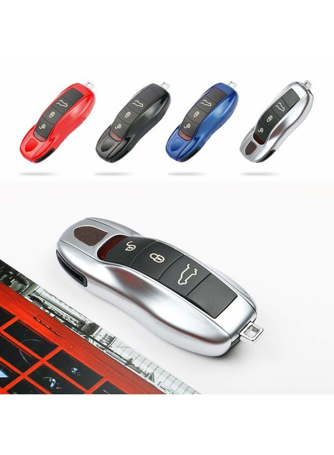 Jaronx 3PCS Remote Key Covers Compatible with Porsche, Glossy Silver Key Fob Shell Cover Painted Keyless Entry Skin Protectors (Compatible with:Porsche Boxster Turbo Cayenne Panamera Macan Cayman 911) - Image 2