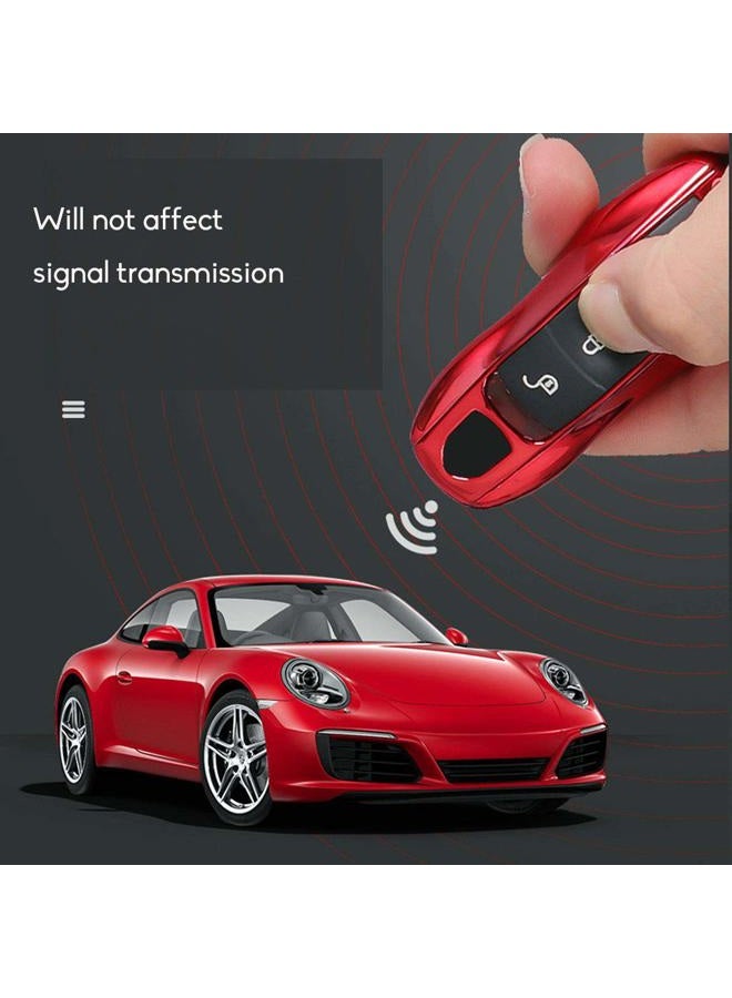Jaronx 3PCS Remote Key Covers Compatible with Porsche, Glossy Silver Key Fob Shell Cover Painted Keyless Entry Skin Protectors (Compatible with:Porsche Boxster Turbo Cayenne Panamera Macan Cayman 911) - Image 3