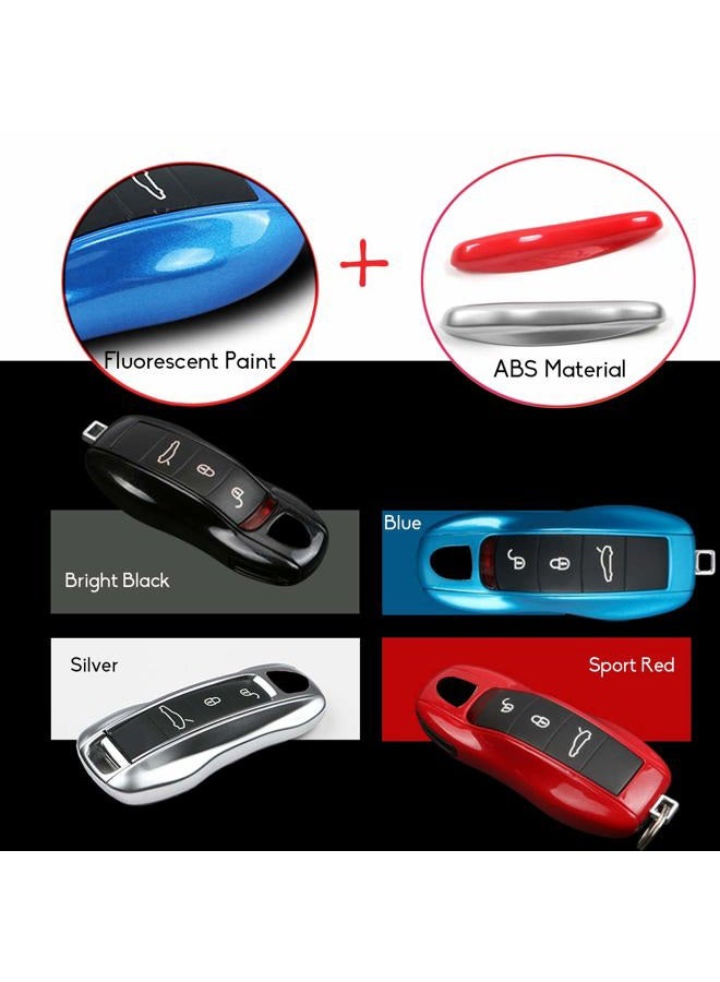 Jaronx 3PCS Remote Key Covers Compatible with Porsche, Glossy Silver Key Fob Shell Cover Painted Keyless Entry Skin Protectors (Compatible with:Porsche Boxster Turbo Cayenne Panamera Macan Cayman 911) - Image 4