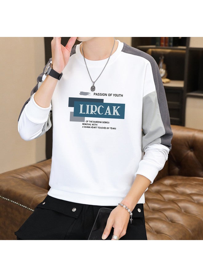FOLUNSI men's Casual Long Sleeve Round Neck Pullover Hoodie - Breathable Spring/autumn Top - Image 2