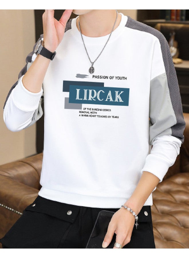 FOLUNSI men's Casual Long Sleeve Round Neck Pullover Hoodie - Breathable Spring/autumn Top - Image 1