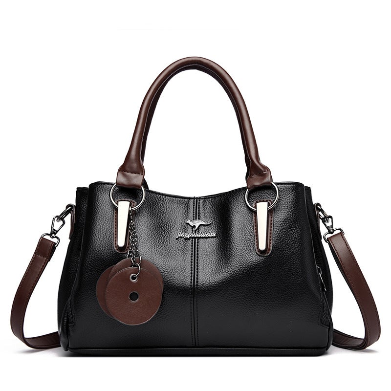 Women's PU Leather Large Capacity Shoulder Handbag - Image 1