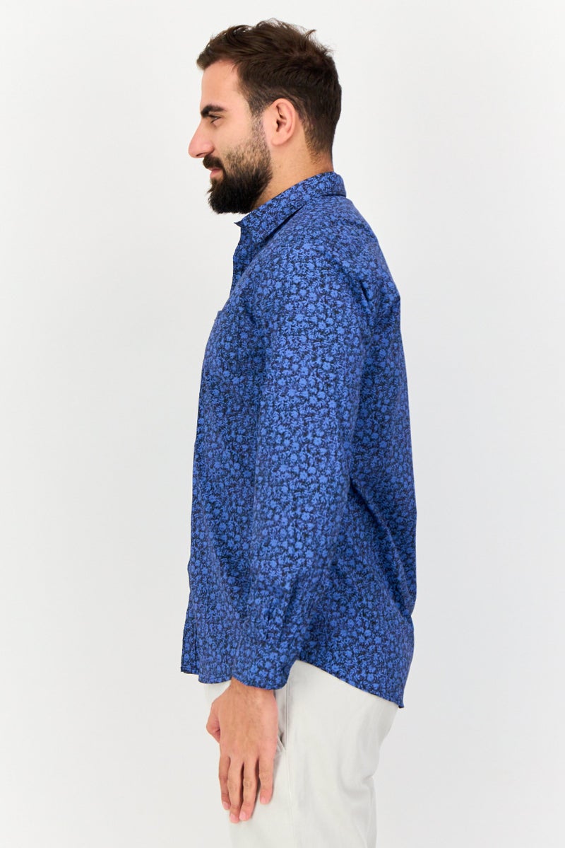 Kenneth Cole Men Regular Fit Allover Print Long Sleeves Shirt, Multicolor - Image 2