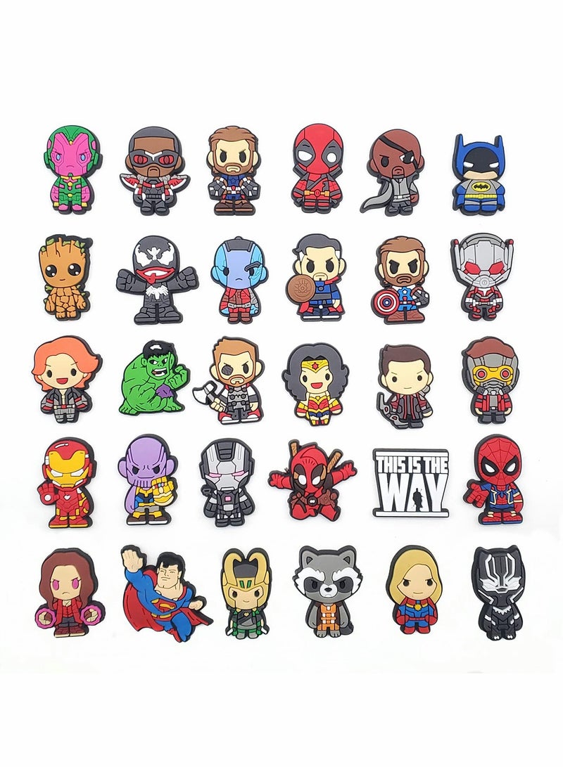 Zikra Shoe Decoration Charms 30 Pcs Croc Charm Jibbitz Super Hero Crocs Accessories - Image 3