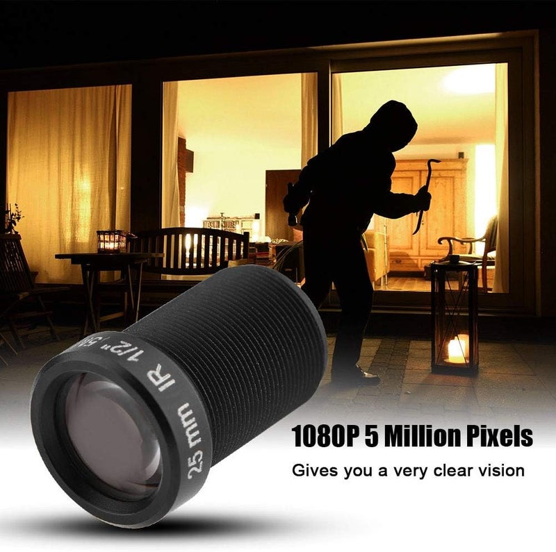 Wendry HD CCTV Camera Lens, 5 Million Pixels and 25mm Focal Length Have IR Night Vision Function Universal Compatibility Gives You a 24-Hour Default - Image 1