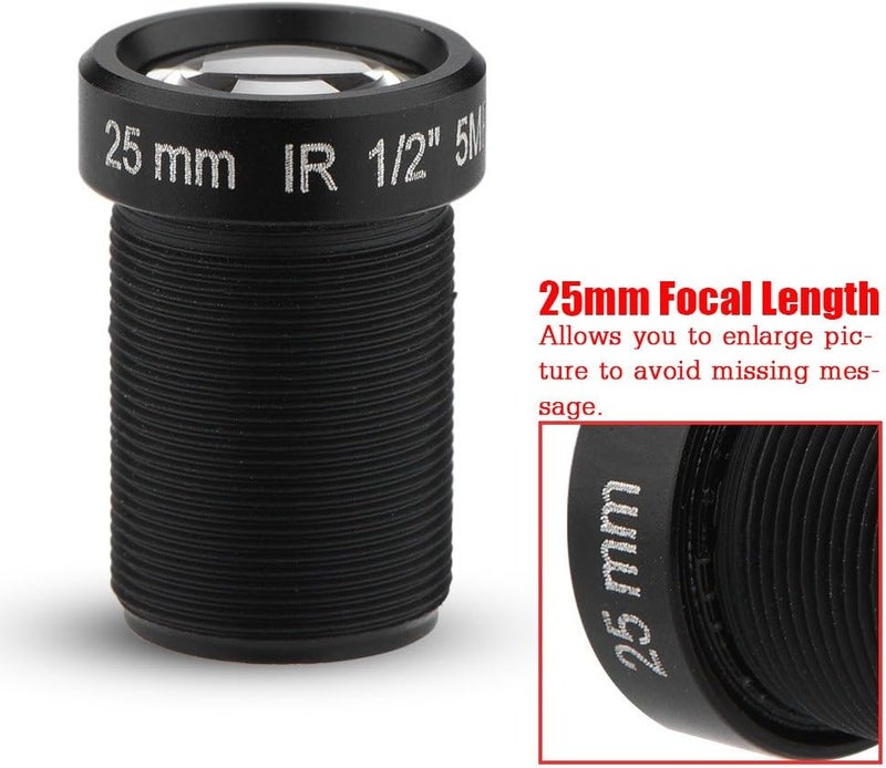 Wendry HD CCTV Camera Lens, 5 Million Pixels and 25mm Focal Length Have IR Night Vision Function Universal Compatibility Gives You a 24-Hour Default - Image 3