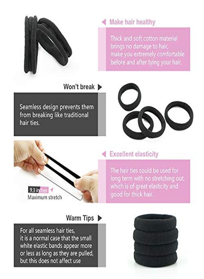 Dreamlover Hair Ties, 50 Pack Black Hair Bands - Image 4