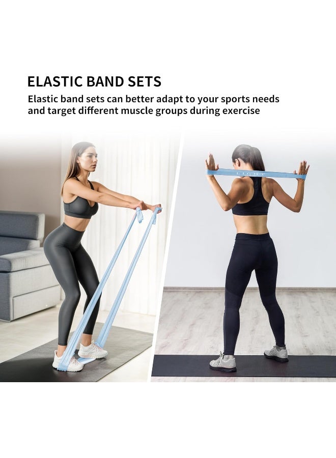 PROIRON PROIRON 2 in 1 Resistance Bands Set - Includes Resistance Loop Bands, Physical Therapy Bands for Home Fitness, Stretching, Strength Training, Physical Therapy, Elastic Workout Bands for Whole Body - Image 2
