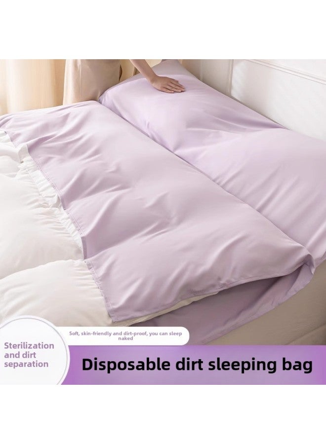 Travel Disposable Sleeping Bag Hotel Thickened Dirty-separated Single Double Bed Supplies Train Sleeper One-piece-Color:Individually Packaged | Sterilized And Can Sleep Naked-Specifications:5 Pieces (upgraded Fabric/business Travel Portable) - Image 2