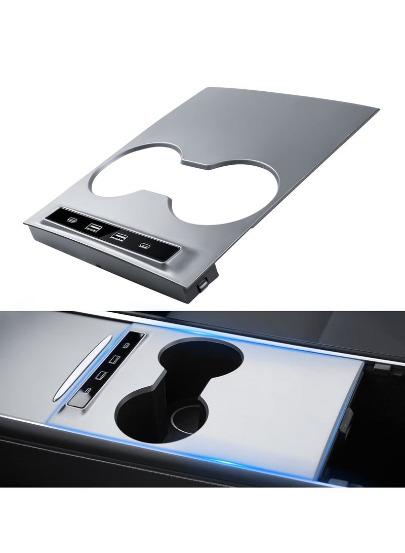 SYOSI USB Hub for Tesla Model 3 Model Y 2021 2022 2023 Docking Station of Center Console Smart Sensor Fast Charging Adapter Model 3 Y Accessories - Image 1