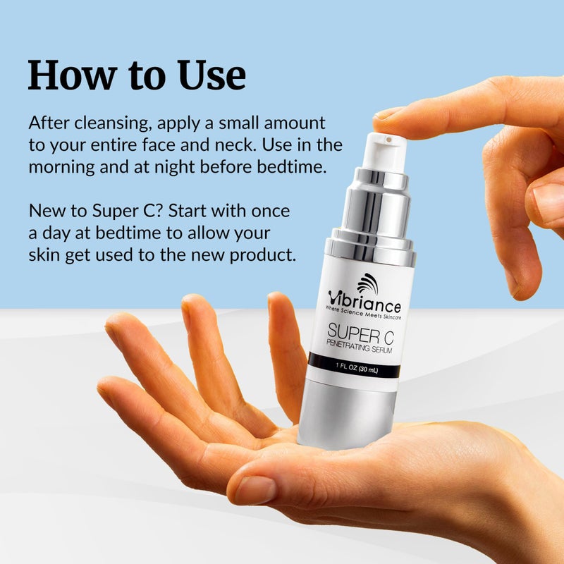 Vibriance Super C Serum for Mature Skin - All-in-One Vitamin Formula Hydrates, Firms, Lifts, Smooths, Targets Age Spots, Wrinkles, 1 fl oz - Pack of 3 - Image 3