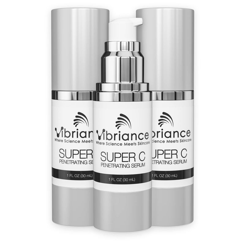 Vibriance Super C Serum for Mature Skin - All-in-One Vitamin Formula Hydrates, Firms, Lifts, Smooths, Targets Age Spots, Wrinkles, 1 fl oz - Pack of 3 - Image 1