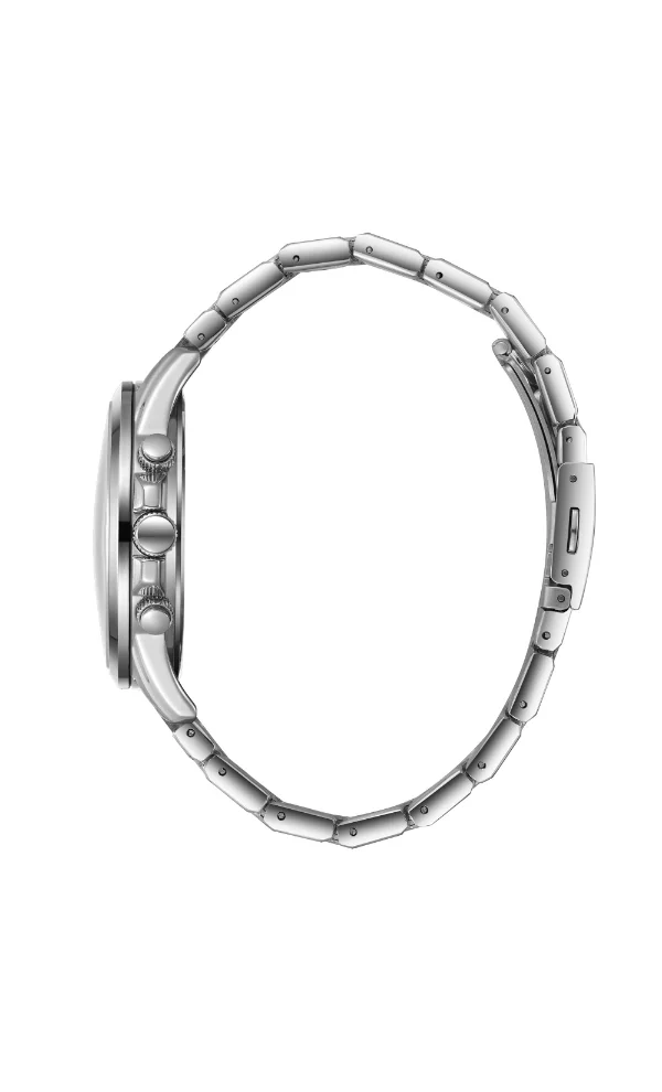 Lee Cooper LEE COOPER LC08049.370 Men's Multi Function Display Watch & Metal Strap Silver