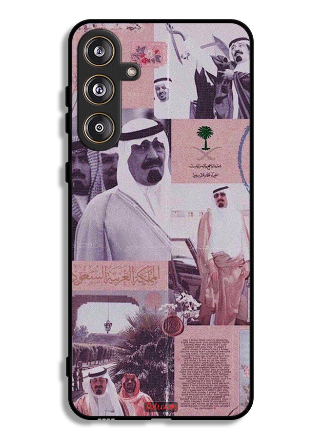 Tolwak Samsung Galaxy M55 5G Protective Case Cover King Abdullah Vintage Poster - Image 1